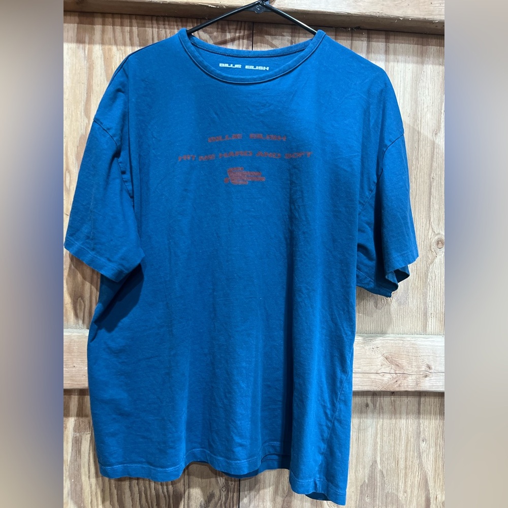 Billie Eilish Concert Tee Merch Indie Sleaze Graphic Shirt Hit Me Hard and Soft